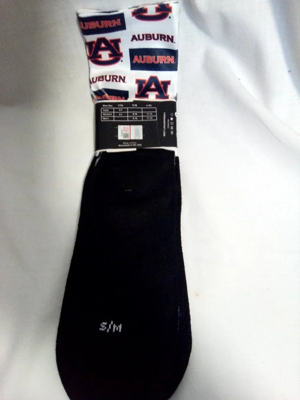 For Bare Feet Auburn University socks S/M NWT